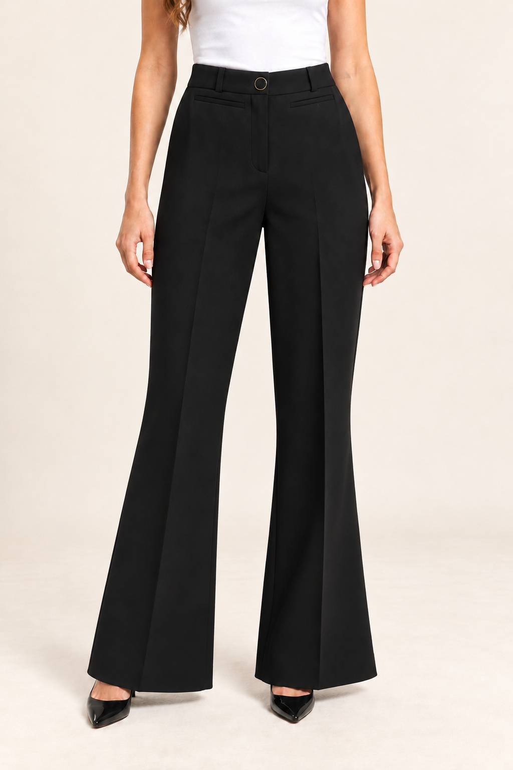 Black Flared Trousers