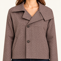Checked Wide-Collar Jacket