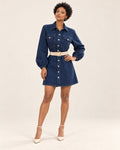 Belted Denim Shirt Dress