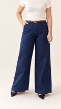 Dark Indigo Wide-Leg Jeans