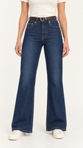 Deep Blue Flared Jeans
