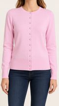 Baby Pink Button Cardigan