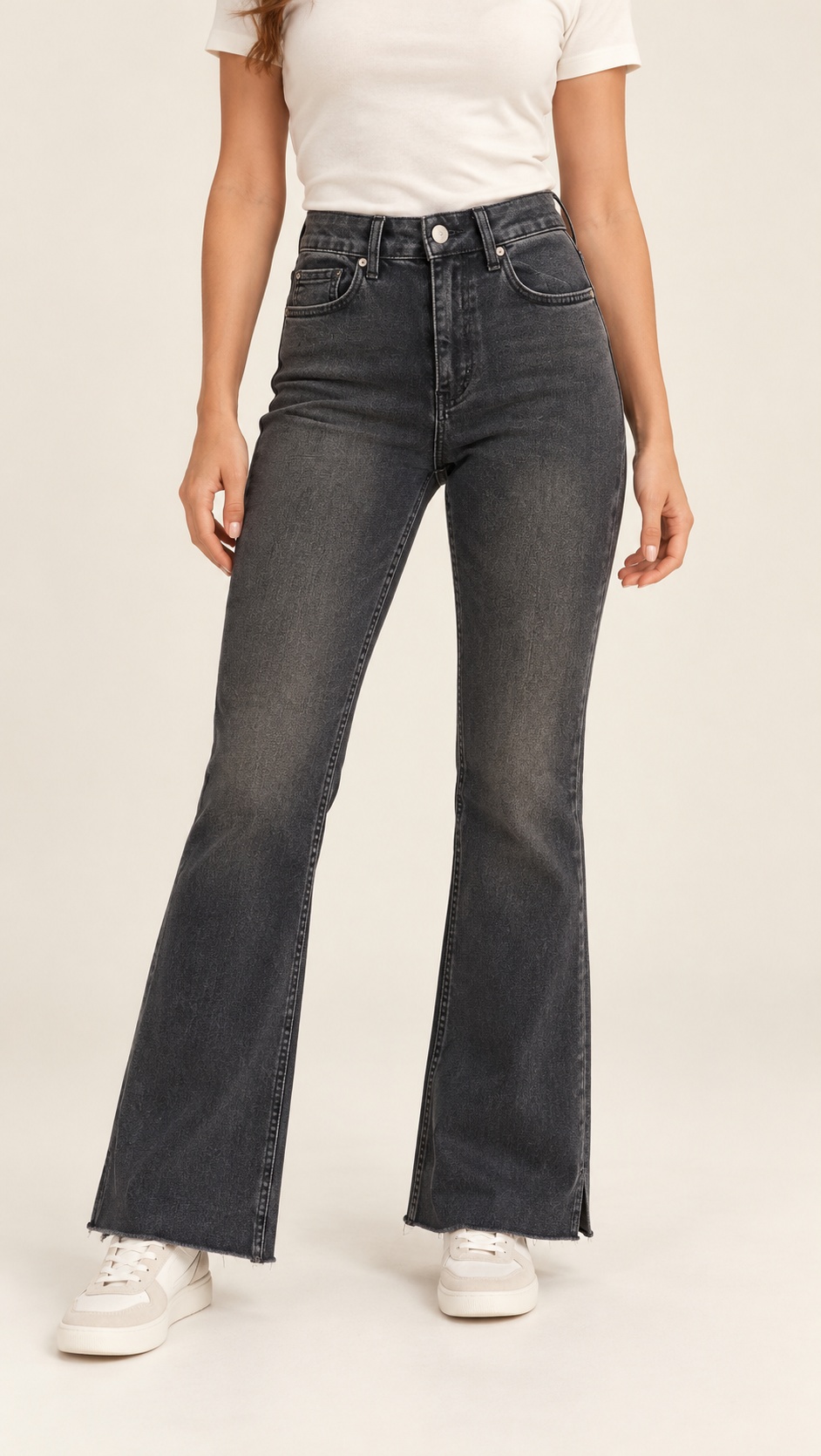Charcoal Flared Jeans