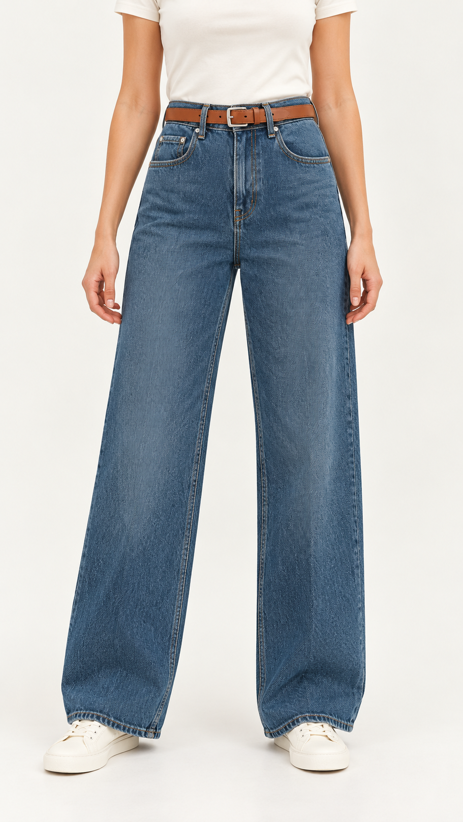 Vintage Blue Wide-Leg Jeans